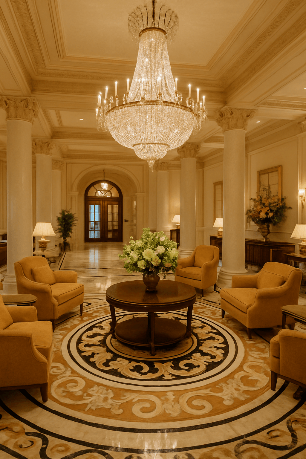 Лобби отеля Château d'Or